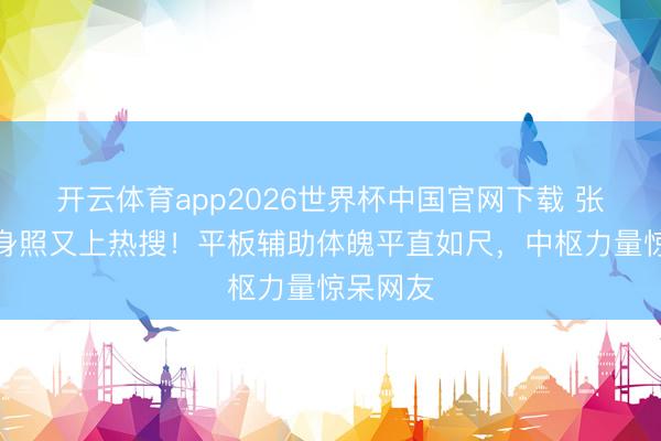 开云体育app2026世界杯中国官网下载 张馨予健身照又上热搜！平板辅助体魄平直如尺，中枢力量惊呆网友