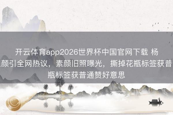 开云体育app2026世界杯中国官网下载 杨颖私有混血颜引全网热议，素颜旧照曝光，撕掉花瓶标签获普通赞好意思